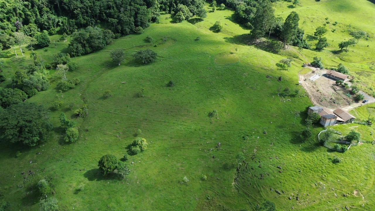 Panorama das pastagens e do relevo de Presidente Nereu/SC